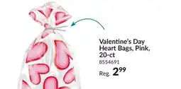 Party City Valentine's Day Heart Bags, Pink, 20-ct offer