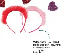 Party City Valentine's Day Heard Head Bopper, Red/Pink offer