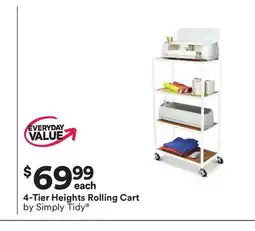 Michaels Simply Tidy 4-Tier Heights Rolling Cart offer