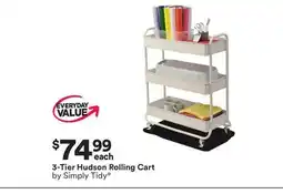 Michaels 3-Tier Hudson Rolling Cart by Simply Tidy offer