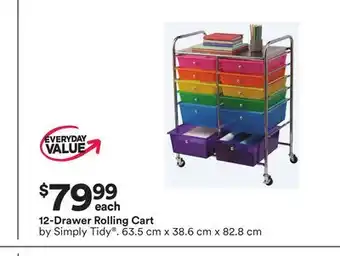 Michaels by Simply Tidy 12-Drawer Rolling Cart offer