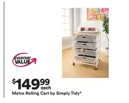 Michaels Metro Rolling Cart by Simply Tidy offer