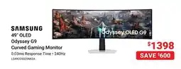 Visions Electronics SAMSUNG 49 OLED Odyssey G9 Curved Gaming Monitor offer