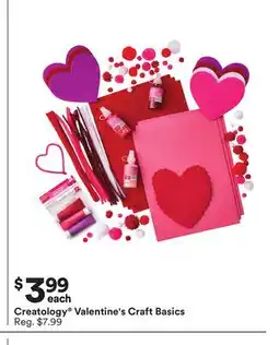 Michaels Creatology Valentine's Craft Basics offer