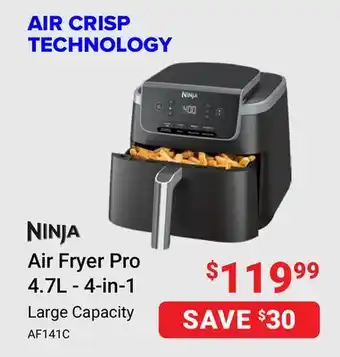 Visions Electronics Ninja Air Fryer Pro 4.7L - 4-in-1 offer