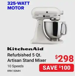 Visions Electronics KitchenAid Refurbished 5 Qt. Artisan Stand Mixer offer