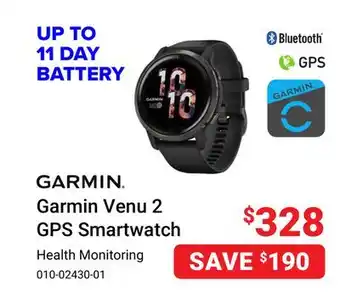 Visions Electronics Garmin Venu 2 GPS Smartwatch offer