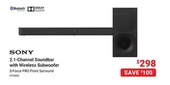 Visions Electronics Sony 2.1-Channel Soundbar with Wireless Subwoofer offer