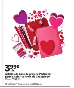 Michaels Articles de base de projets d'artisanat pour la Saint-Valentin de Creatology offer