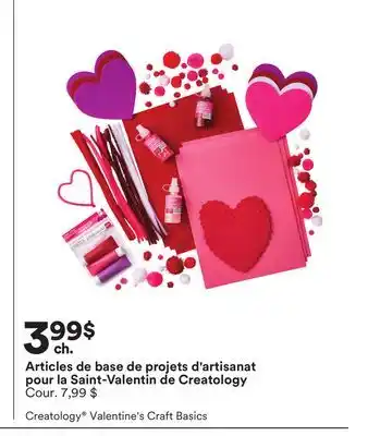 Michaels Articles de base de projets d'artisanat pour la Saint-Valentin de Creatology offer