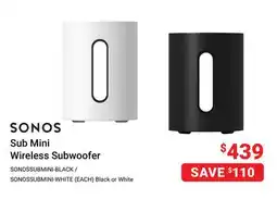 Visions Electronics SONOS Sub Mini Wireless Subwoofer offer