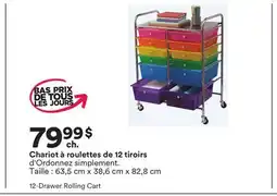 Michaels Chariot à roulettes de 12 tiroirs d'Ordonnez simplement offer