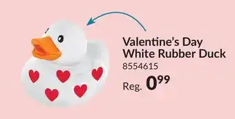 Party City Valentine's Day White Rubber Duck Toy/Decor for Valentine's/Anniversary Day offer