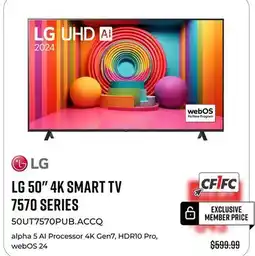 Canex LG 50 4K SMART TV 7570 SERIES offer