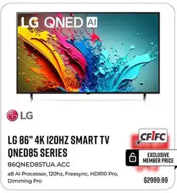 Canex LG 86 4K 120HZ SMART TV QNED85 SERIES offer