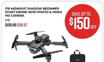 Canex F19 MIDNIGHT SHADOW BEGINNER STUNT DRONE WITH PHOTO & VIDEO HD CAMERA offer