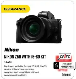 Canex NIKON Z50 WITH 15-60 KIT offer