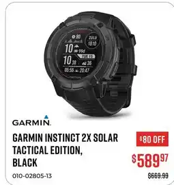 Canex GARMIN INSTINCT 2X SOLAR TACTICAL EDITION, BLACK offer