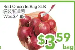 Ample Food Market Red Onion In Bag offer