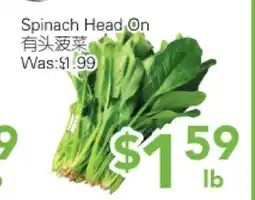 Ample Food Market Spinach Head On offer