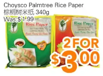 Ample Food Market Choysco Palmtreee Rice Paper offer