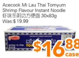 Ample Food Market Acecook Mi Lau Thai Tomyum Shrimp Flavour Instant Noodle offer