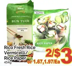 T&T Supermarket Rico Fresh Rice Vermicelli/Rice Paper, 454g offer