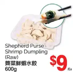 T&T Supermarket Shepherd Purse Shrimp Dumpling (raw), 600g offer