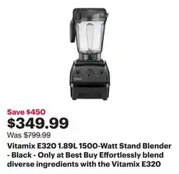 Best Buy Vitamix E320 1.89L 1500-Watt Stand Blender - Black - Only at Best Buy offer