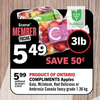 Foodland COMPLIMENTS Apples offer