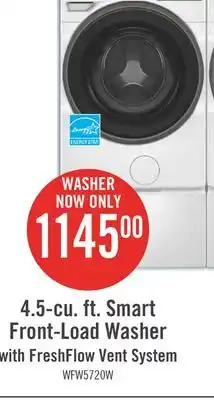 The Brick Whirlpool 5.2 Cu. Ft. Smart Front-Load Washer and 7.4 Cu. Ft. Gas Dryer - White offer