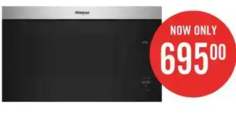 The Brick Whirlpool 1.1 Cu. Ft. Flush Over-the-Range Microwave with 900 Watts Cooking - Fingerprint Resistant offer