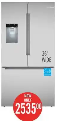 The Brick Bosch 36 26 Cu. Ft. 100 Series Smart French-Door Refrigerator - Stainless Steel - B36FD10ENS offer