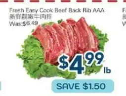 Oceans Fresh Food Market Fresh Easy Cook Beef Back Rib AAA offer