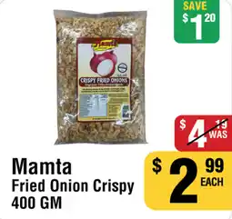 Iqbal Foods Mamta Fried Onion Crispy offer