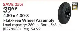 Princess Auto 4.80 x 4.00-8 Flat-Free Wheel Assembly offer