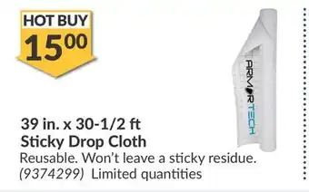 Princess Auto 39 in. x 30-1/2 ft Sticky Drop Cloth offer