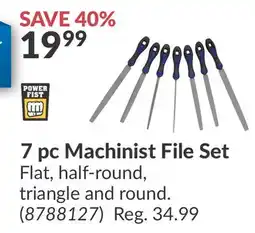 Princess Auto 7 pc Machinist File Set offer