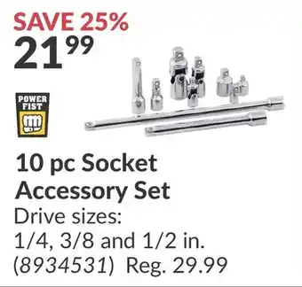 Princess Auto 10 pc Socket Accessory Set offer