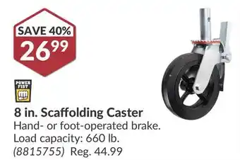 Princess Auto 8 in. Scaffolding Caster offer