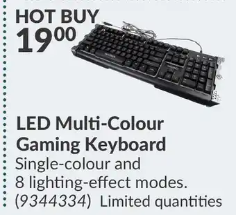 Princess Auto LED Multi-Colour Gaming Keyboard offer