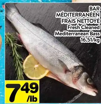 Supermarché PA BAR MÉDITERRANÉEN FRAIS NETTOYÉ |Fresh Cleaned Mediterranean Bass offer