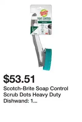 Newegg Scotch-Brite Soap Control Scrub Dots Heavy Duty Dishwand: 1 Dishwand (Green) offer