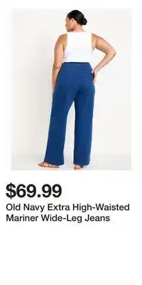 Old Navy Old Navy Extra High-Waisted Mariner Wide-Leg Jeans offer