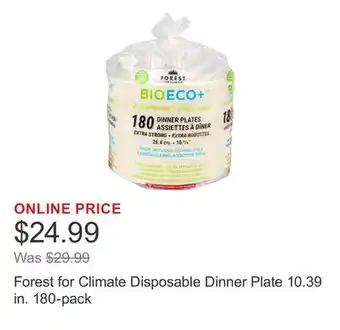 Costco Forest for Climate Disposable Dinner Plate 10.39 in. 180-pack offer