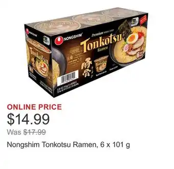 Costco Nongshim Tonkotsu Ramen, 6 x 101 g offer