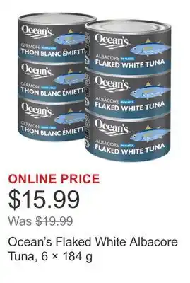 Costco Ocean's Flaked White Albacore Tuna, 6 × 184 g offer