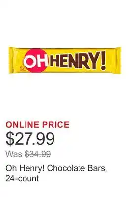 Costco Oh Henry! Chocolate Bars, 24-count offer