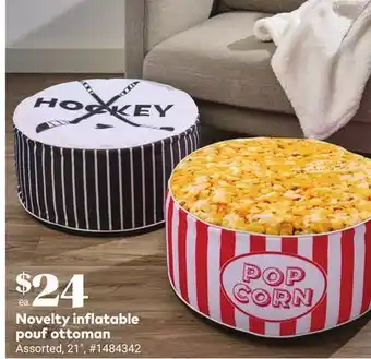 Giant Tiger Novelty inflatable pouf ottoman offer