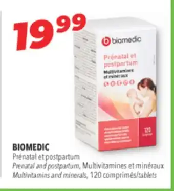 Familiprix BIOMEDIC Prenatal and postpartum Multivitamins and minerals 120 tablets offer